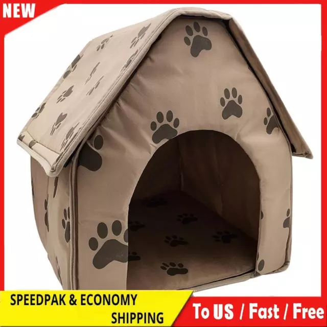 Portable Dog House Foldable Winter Pet Bed Nest Tent Cat Puppy Kennel (A)