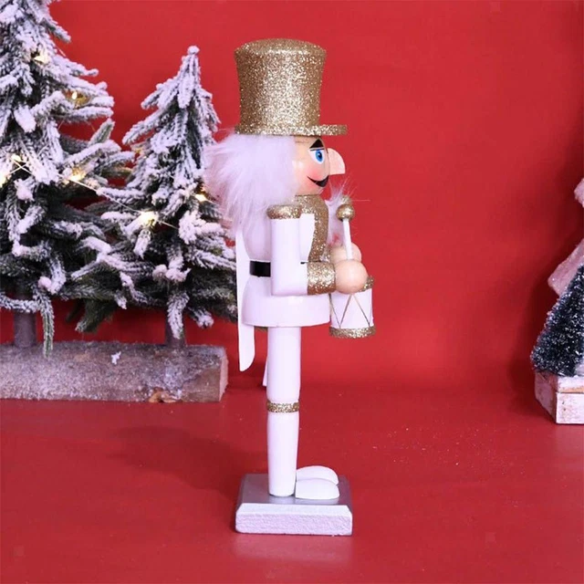 Casse-Noisette En Bois Doré VALICLUD - Figurine Soldat Décoration Noël Pour Maison Et Bureau