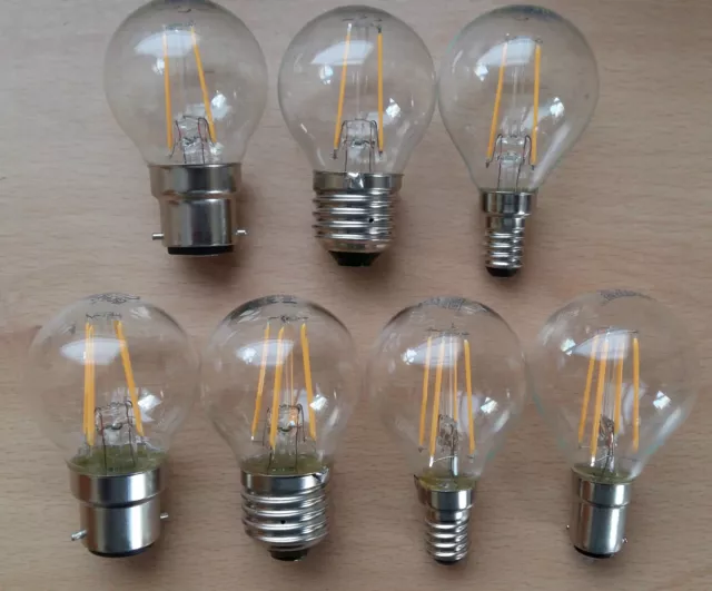 LED Runde Durchsichtige Filament Glühbirne 2w/4w BC B22 ES E27 SES E14 SBC Glühbirnen Billig