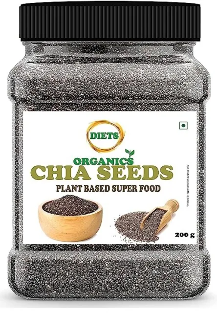 DIETS ORGANICS Chia Seeds, 200 gm, Natural  Free Shipping