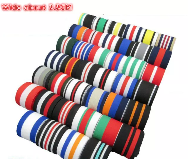 Stretch Knit Striped Rib Fabric Trim DIY Waistband Cuff Collar Trimmings  80*15cm