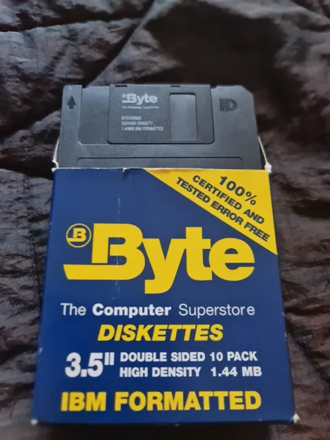 10 Pack Byte 3.5" Diskettes IBM Formatted