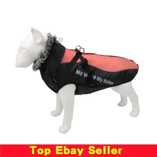 SOBW Hundemantel Winter-Wasserdichter Hundeweste Jacke mit abnehmbarem Traktions