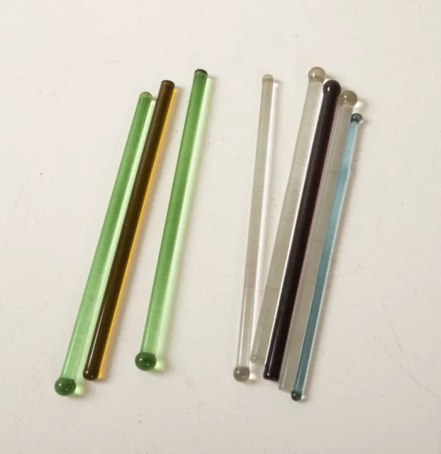 Assortment of Glass Rods (R4A) Chandelier Lamp(JSF6)Colored 6" Green Brown Clear
