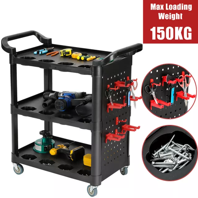 3 Tier Heavy Duty Tool Storage Trolley Cart Garage Workshop - 150kg mechanic diy