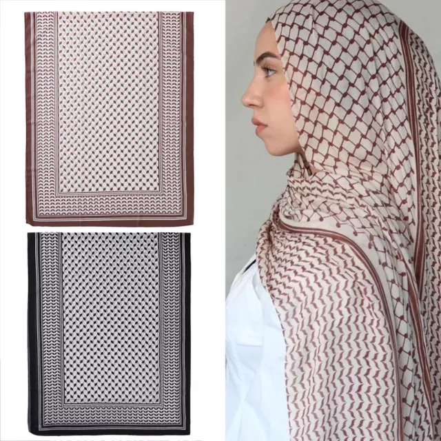 Foulard Imprimé En Mousseline De Soie Pour Femmes Foulard Musulman Couvre- F