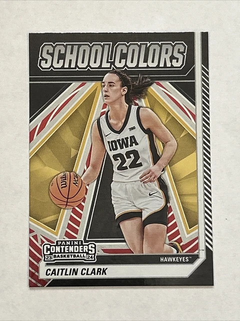 2024 PANINI CAITLIN Clark School Colors #SC2 Red Target Parallel Iowa ...