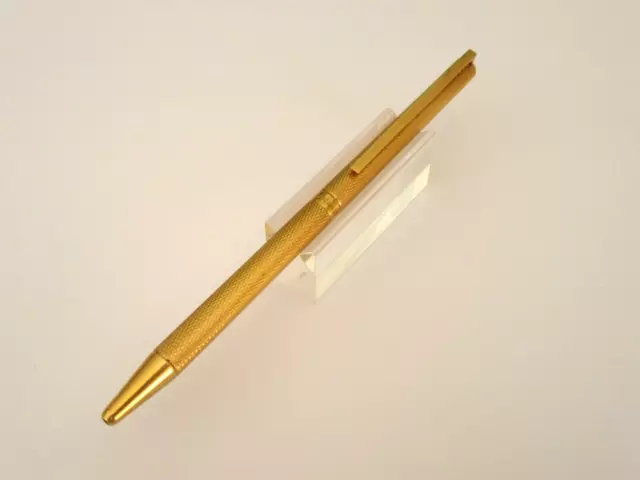 Magnifique Stylo Bille De Prestige St Dupont Plaque Or Pointes Diamant N217 2