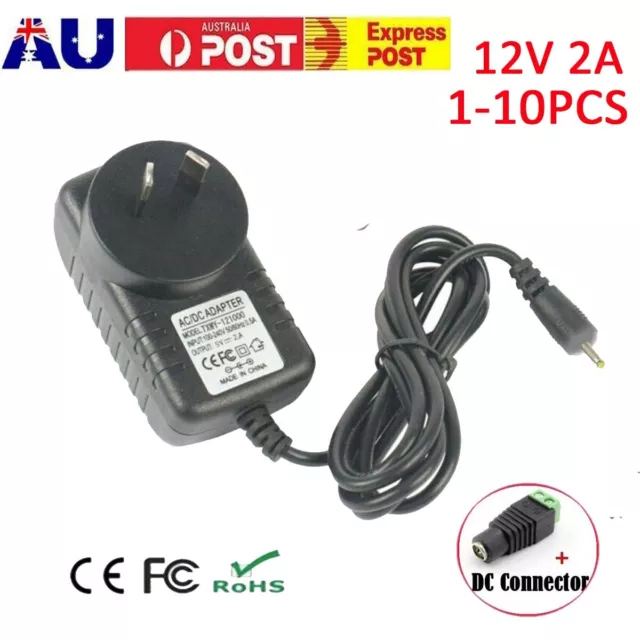 DC 12V 2A Power Supply Adapter AC 240 Transformer Charger for LED Strip CCTV AU