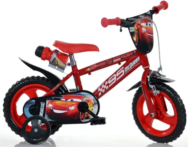 Bici Misura 12 Bimbo Dino Bikes Bicicletta Bambino Cars Art. 412 Ul-Cs3 Rosso