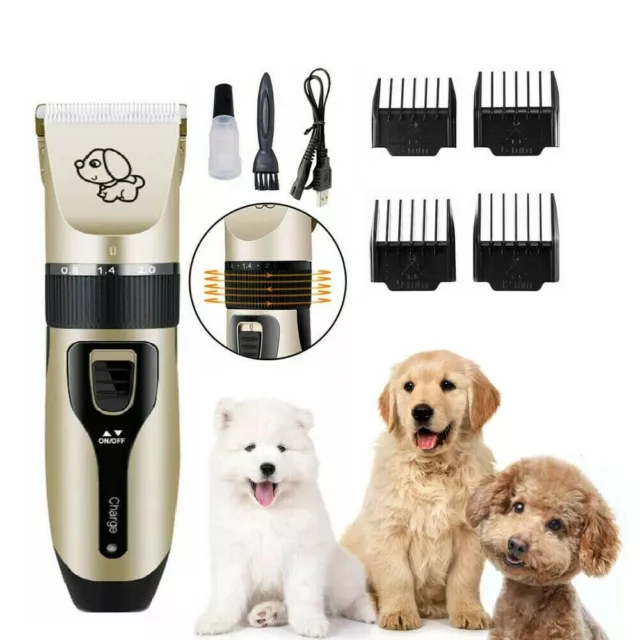 Hair Trimmer Dog Electric Clipper Comb Set Blade Cat Pet Grooming Horse Cordless