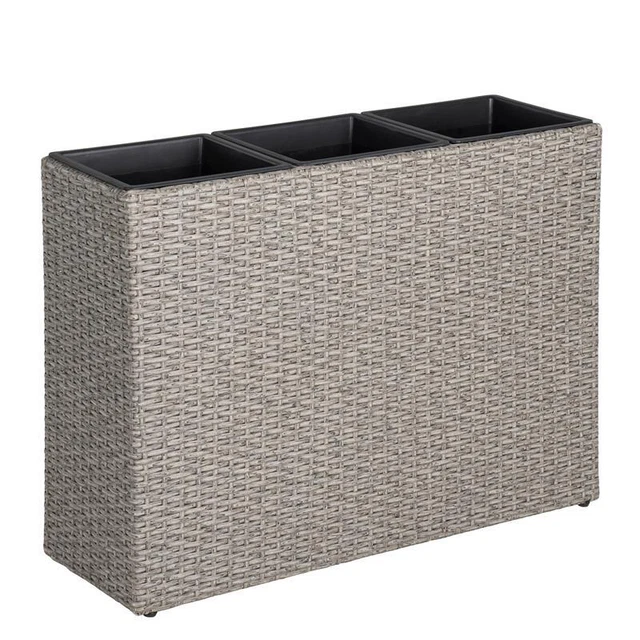BWARE HOCHBEET POLYRATTAN Blumenkübel Pflanzkübel Rattan Blumentopf