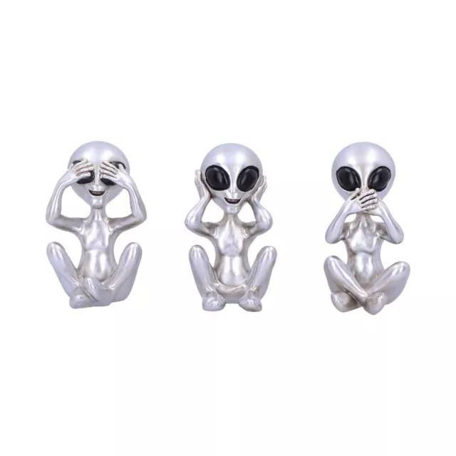 Nemesis Now Three Wise Aliens See No Evil Speak No Evil Figurines 16cm