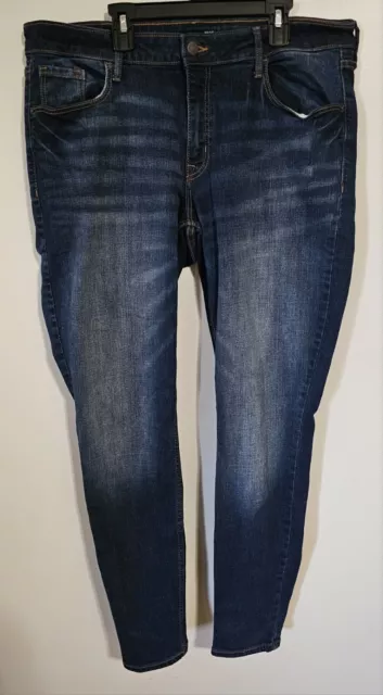 Old Navy Women's Rockstar Super Skinny High Rise Jeans, 16 Long, Tall, Dark Wash