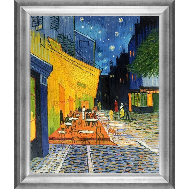 Vincent Van Gogh 'Cafe Terrace at Night' Hand Painted Oil  Medium