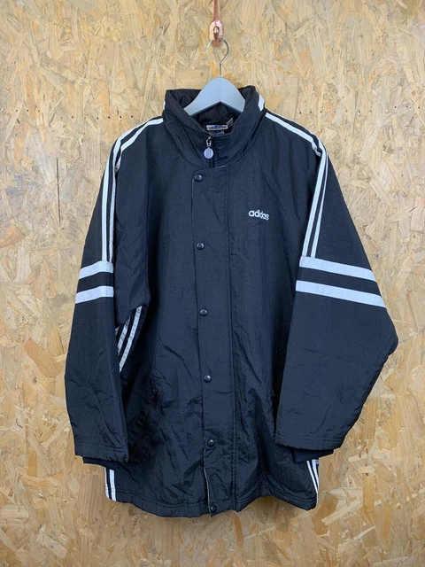 90s〜adidas down bench coat three stripes Adidas Adibreak Three Stripes 90s Vintage Mens Jacket | eBay