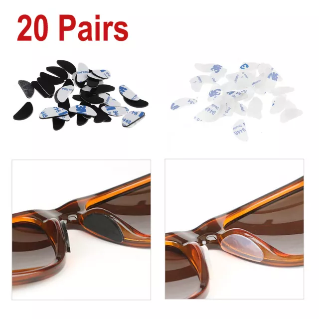 40X Silicone Anti-Slip Nose Pads Adhesive Grip DIY Eyeglasses Sunglasses Glasses
