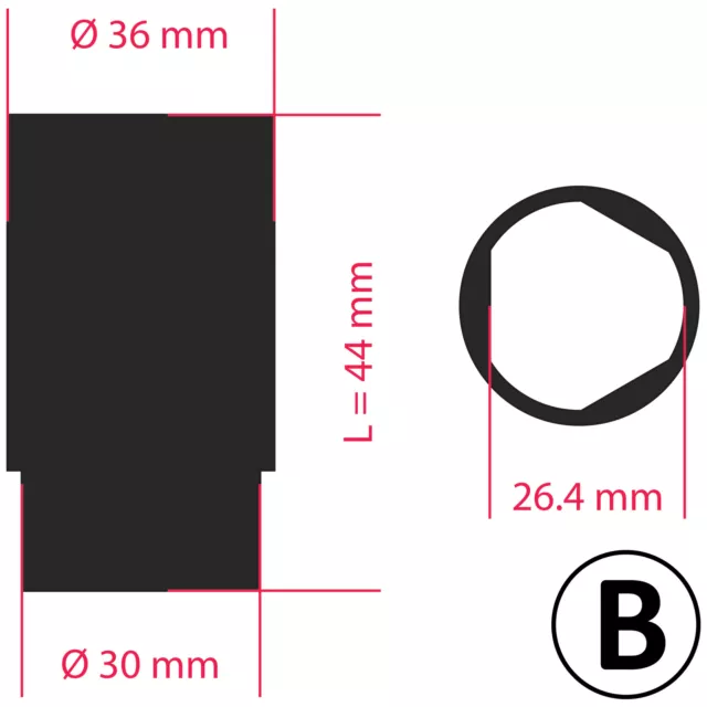 Jeu de douilles 1/2" pour pompes à injection Diesel Bosch VP37 gasoil VE VP 3