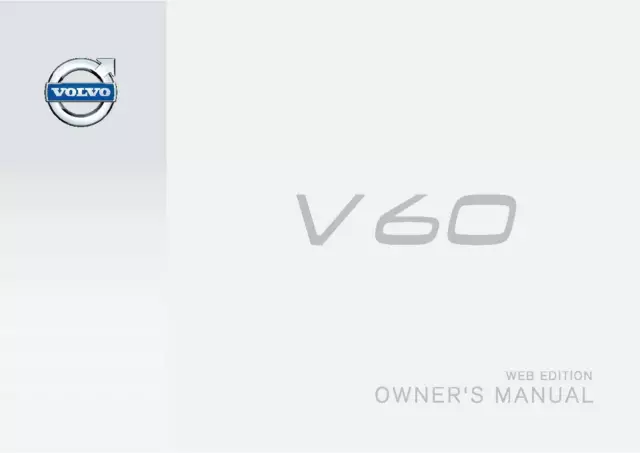 Volvo V60/V60 Cross Country Owners Manual Handbook New Print Free Postage