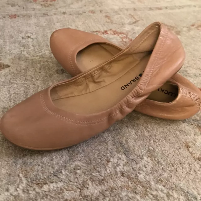 Lucky Brand tan leather ballet flats size 6.5