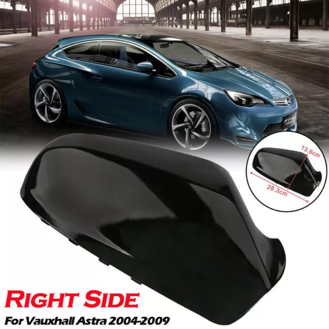 Right Side For Vauxhall Astra H MK5 2004-2009 Gloss Black Wing Mirror Cover Cap