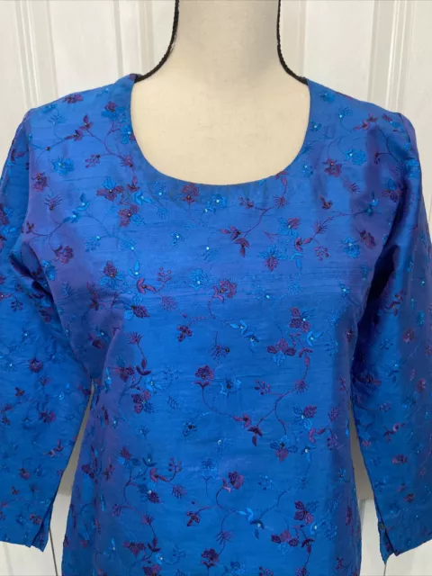 Pakistani Original Brand Bareeze.Three Piece Party Suit.Pure Raw Silk.pre Owned.
