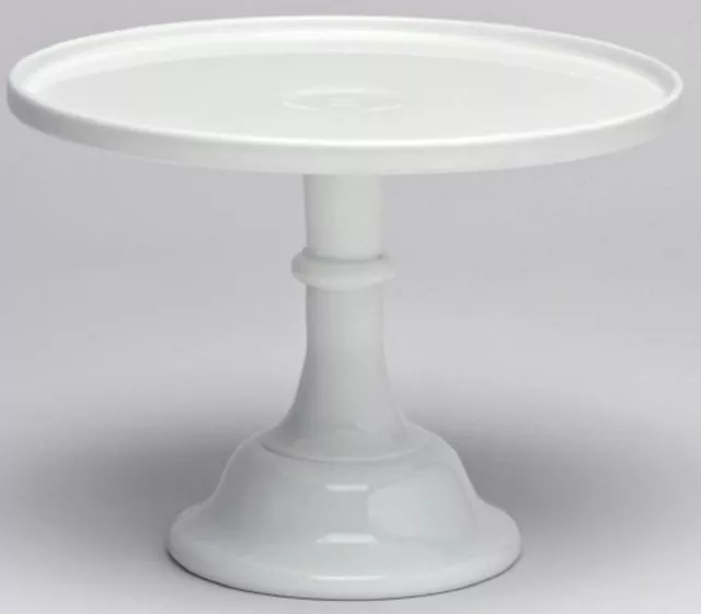 Cake Plate Pastry Tray Bakers Cupcake Stand Plain & Simple Milk Glass - 10" USA