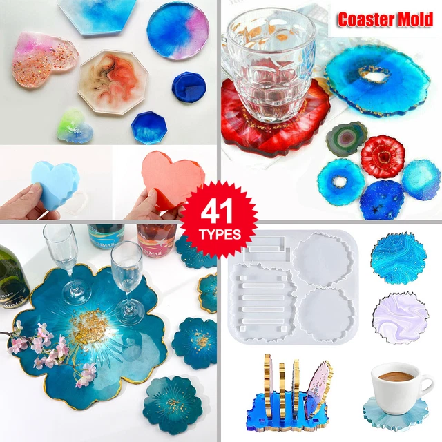 Silicone Shaped Coaster Mold Tray Epoxy Resin Mould DIY Craft Jewelry Tool Au