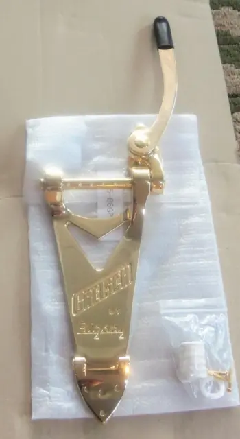 Bigsby® B6GPK Gold Tremolo "String Through" Tailpiece~Gretsch Logo~Blemished New