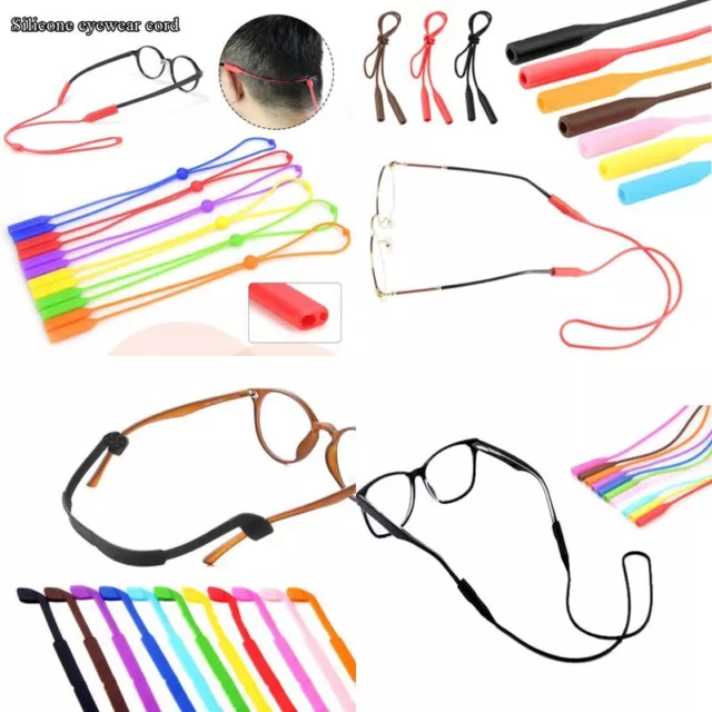 Silicone Sports Glasses Strap Chain Cord Holder Neck Eyeglass Lanyard Anti-Slip
