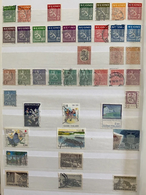 Konvolut 41 Briefmarken Finnland Suomi Postfrisch & Gestempelt