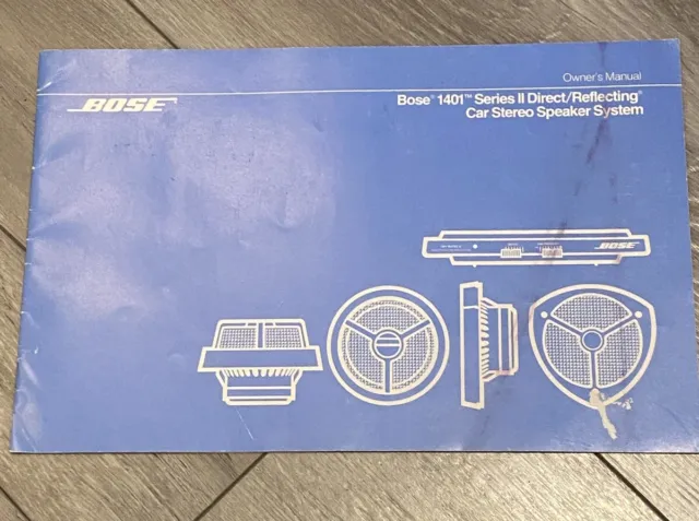 Bose 1401 Series Ii Direct Reflecting Car Stereo Original Manual