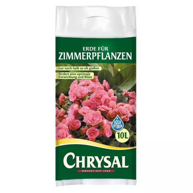 Chrysal Erde für Zimmerpflanzen - 10 Liter Blumenerde Universalerde Pflanzenerde