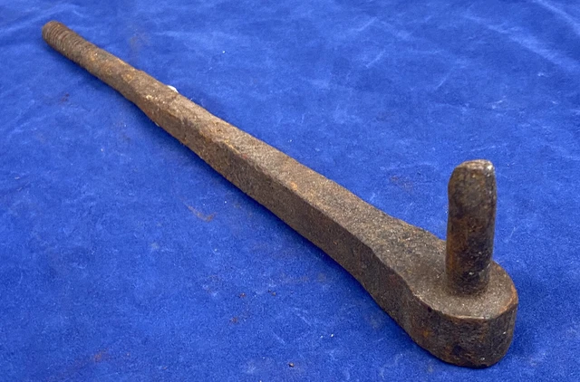 Antique Iron Pintle, Strap Hinge Hardware Part, Hand Forged Barn Hardware