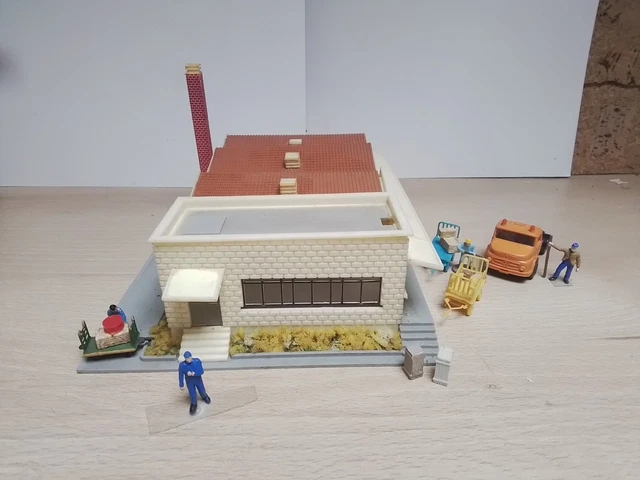 Maquette Jouef HO - Quai De Déchargement Avec Grue Orange - Gare