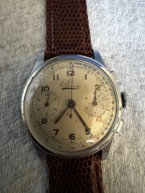 Top Etat Cadran Chronograph Vintage Marque Lov Modele Grand