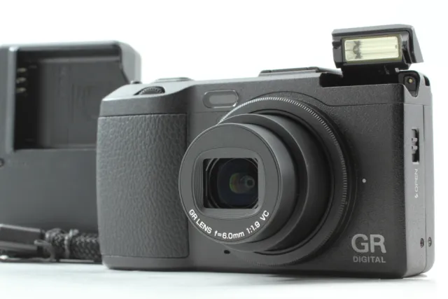 [NEAR MINT w/strap] Ricoh GR Digital IV 10.4MP Black Digital Camera From JAPAN