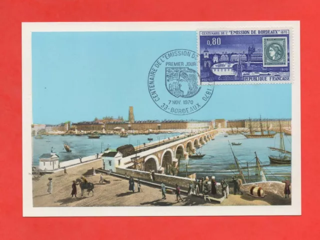 FDC 1970 - Centenaire de l'émission des timbres dits "de Bordeaux"  (K291)