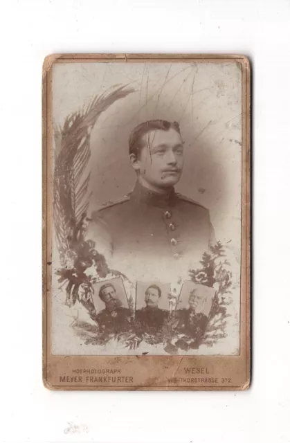 CDV Foto Soldat - Wesel um 1900