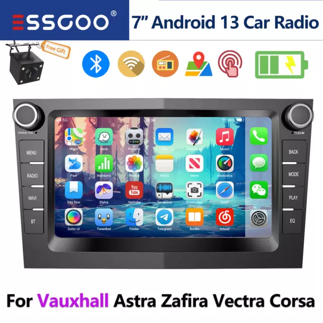 Android 13 Car Stereo GPS WiFi BT MIC Camera For Vauxhall Astra H Zafira Corsa D