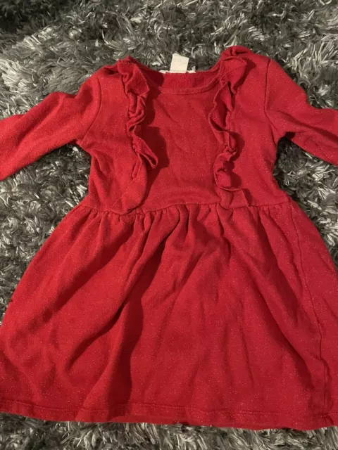 Red kids sparkly dress size 4-6 y