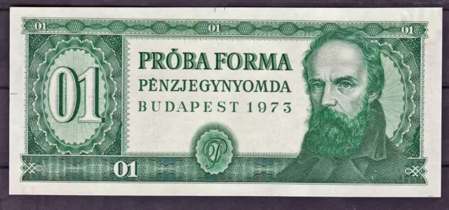 Probedruck Testbanknote Specimen Ungarn 1973