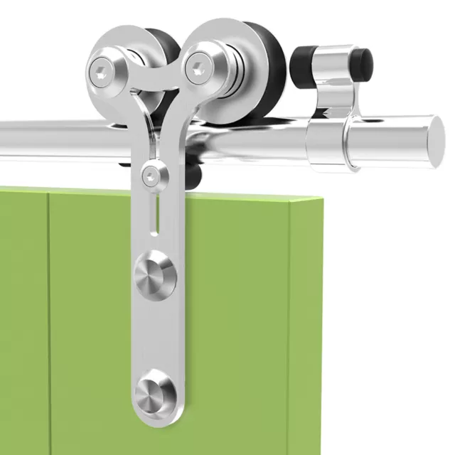 4-20FT Stainless Steel Sliding Barn Door Hardware Track Kit for 1/2 Wooden Door