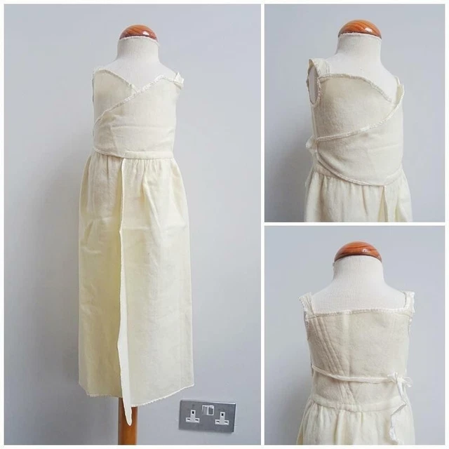 Abito da notte vintage anni '30 flanella finitura nastro crema ragazzi ragazze anni '30