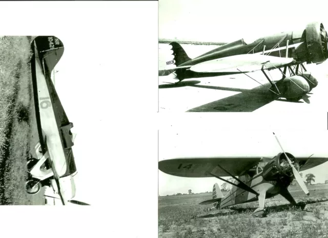 Set Of 3 - Lot #26  B&W 4X6 Photographs - Racing Airplanes Mystery & Aviation