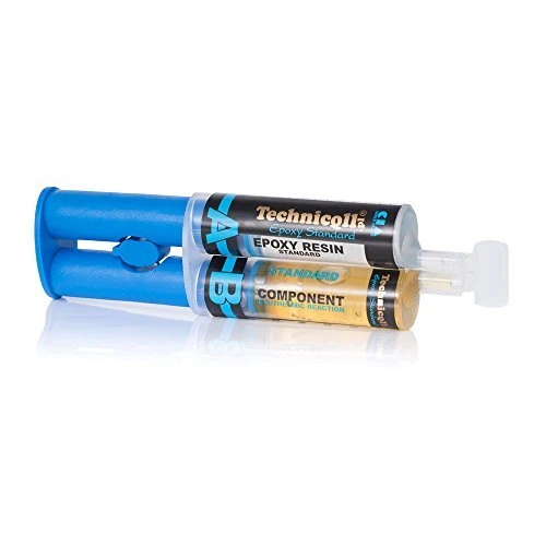 Technicqll E-402 Colle Epoxy Standard 2x12ml coller verre métal bois plastique m