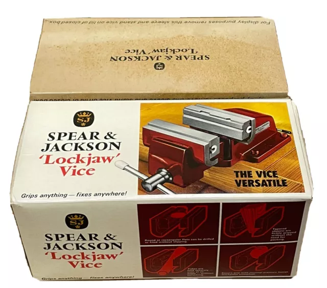 Vintage Spear and Jackson Lockjaw Vise Suction Base 3 Point Contact Vice NEW!