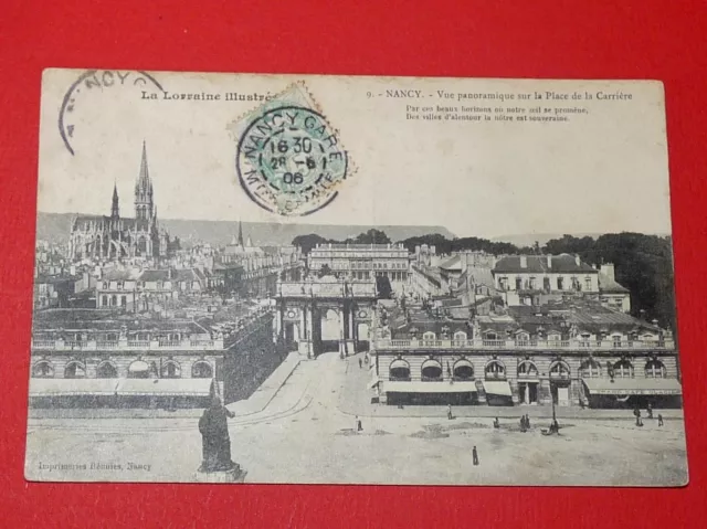 1906 Cpa Postcard Nancy Lorraine Place De La Carriere 54 Murder & Moselle