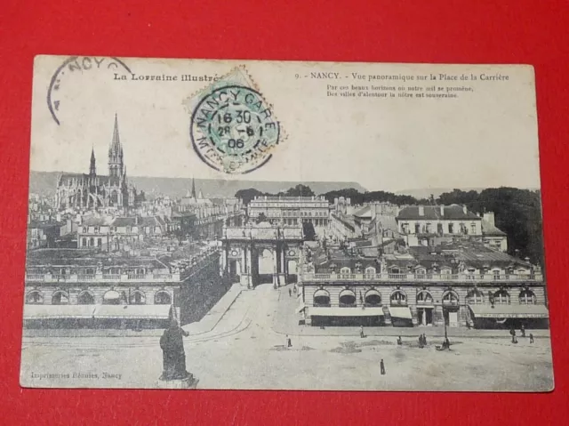 Cpa Carte Postale 1906 Nancy Lorraine Place De La Carriere 54 Meurthe & Moselle