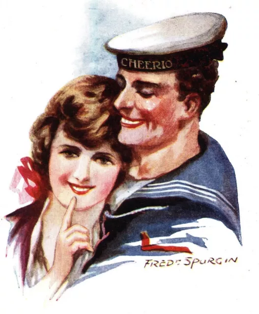 Fred Spurgin military comic postcard Theres No Telling What The Navy Will Do